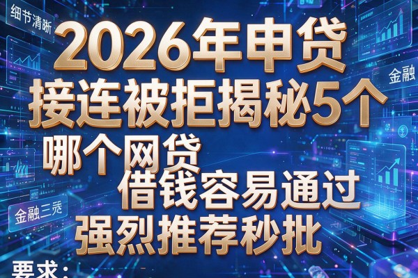 2026年申贷接连被拒揭秘5个哪个网贷借钱容易通过强烈推荐秒批!