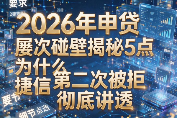 2026年申贷屡次碰壁揭秘5点为什么捷信第二次被拒彻底讲透！