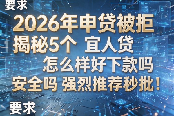 2026年申贷被拒揭秘5个宜人贷怎么样好下款吗安全吗强烈推荐秒批！