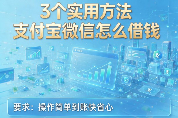3个实用方法理清支付宝微信怎么借钱,操作简单到账快省心!