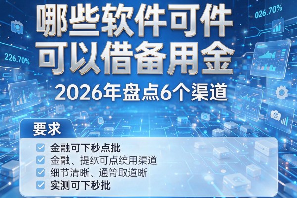 哪些软件可以借备用金 2026年盘点6个渠道 实测可下秒批!