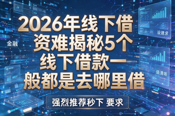 2026年线下借资难揭秘5个线下借款一般都是去哪里借强烈推荐秒下!