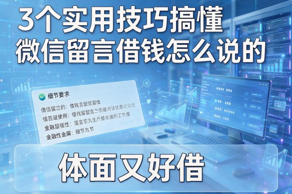 3个实用技巧搞懂微信留言借钱怎么说的,体面又好借!