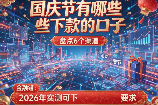 国庆节有哪些下款的口子 盘点6个渠道 2026年实测可下!