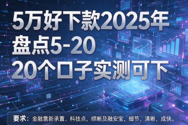 5万好下款2025年盘点5-20个口子实测可下!