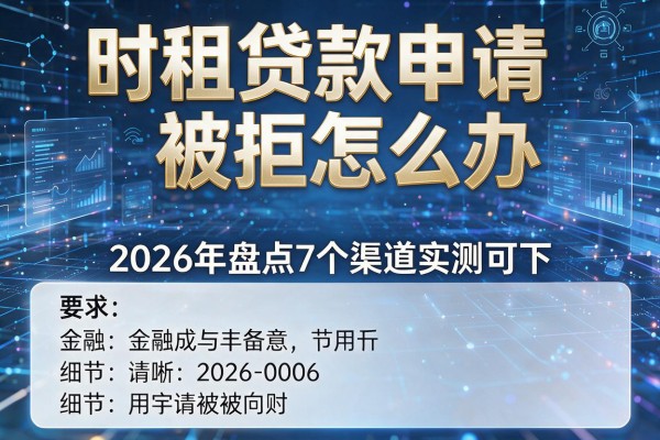 时租贷款申请被拒怎么办 2026年盘点7个渠道实测可下!