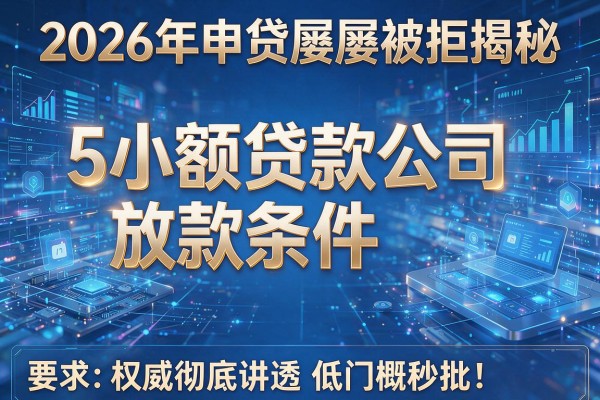2026年申贷屡屡被拒揭秘5小额贷款公司放款条件权威彻底讲透低门槛秒批!