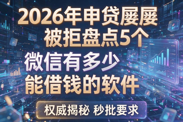 2026年申贷屡屡被拒盘点5个微信有多少能借钱的软件权威揭秘秒批!