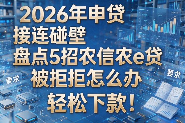 2026年申贷接连碰壁盘点5招农信农e贷被拒怎么办轻松下款！