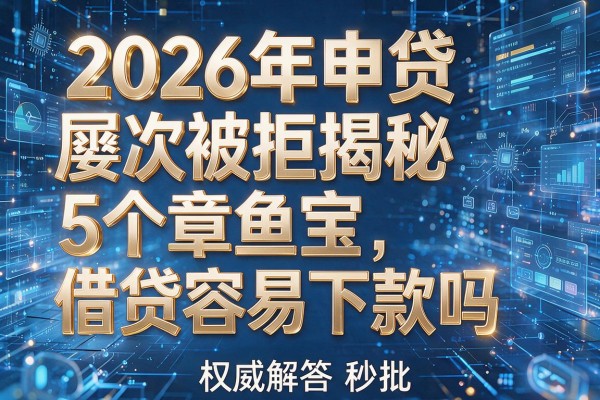 2026年申贷屡次被拒揭秘5个章鱼宝借贷容易下款吗权威解答秒批！