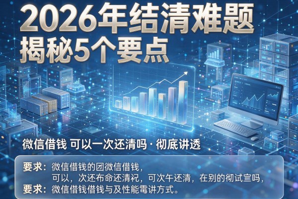 2026年结清难题揭秘5个要点微信借钱可以一次还清吗彻底讲透!