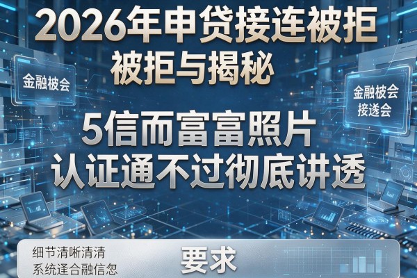2026年申贷接连被拒揭秘5信而富照片认证通不过彻底讲透！
