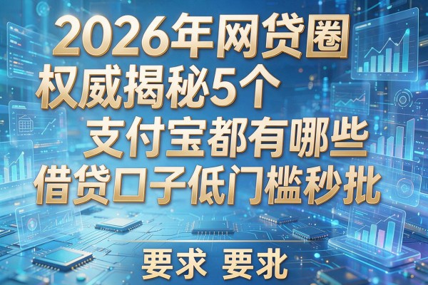 2026年网贷圈权威揭秘5个支付宝都有哪些借贷口子低门槛秒批!