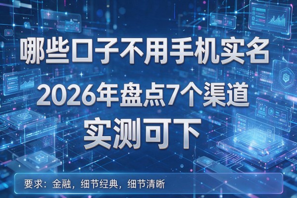 哪些口子不用手机实名 2026年盘点7个渠道 实测可下!