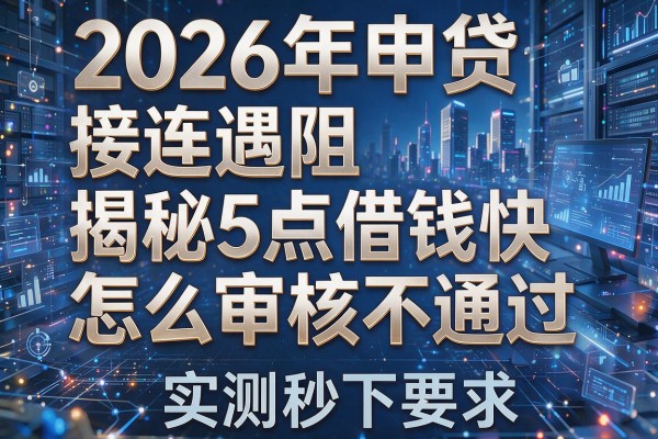 2026年申贷接连遇阻揭秘5点借钱快怎么审核不通过实测秒下!
