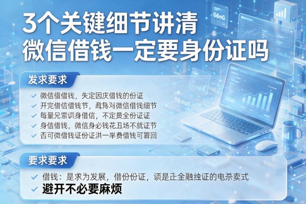 3个关键细节讲清微信借钱一定要身份证吗,避开不必要麻烦!