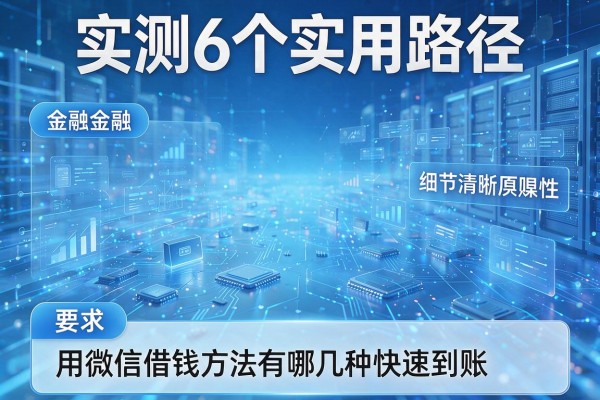 实测6个实用路径,用微信借钱方法有哪几种快速到账!