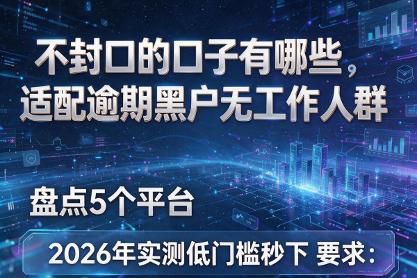 不封口的口子有哪些适配逾期黑户无工作人群 盘点5个平台 2026年实测低门槛秒下
