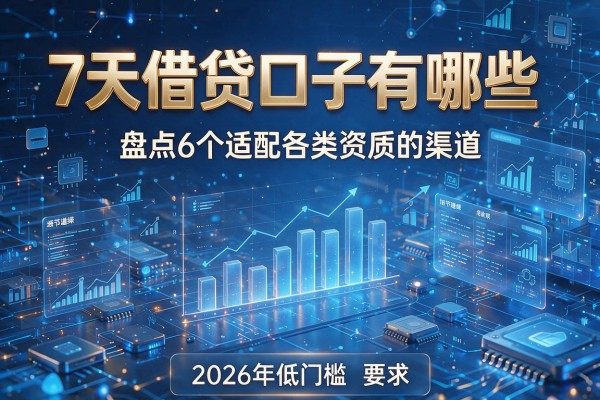 7天借贷口子有哪些 盘点6个适配各类资质的渠道 2026年低门槛!