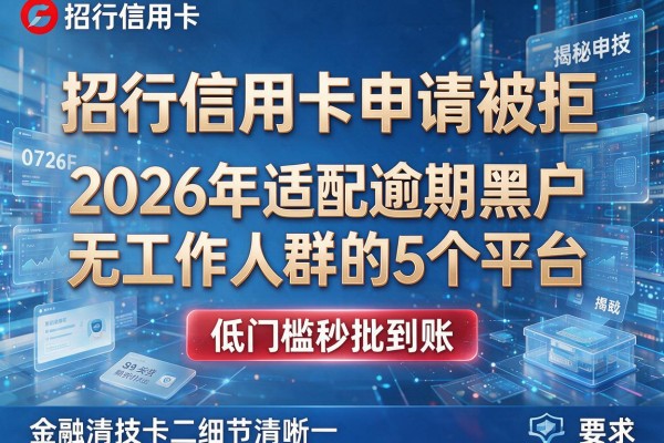 招行信用卡申请被拒 揭秘2026年适配逾期黑户无工作人群的5个平台 低门槛秒批到账!
