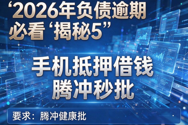 2026年负债逾期必看揭秘5种手机抵押借钱腾冲秒批!