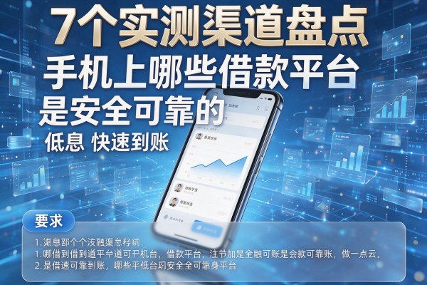 7个实测渠道盘点手机上哪些借款平台是安全可靠的低息快速到账!