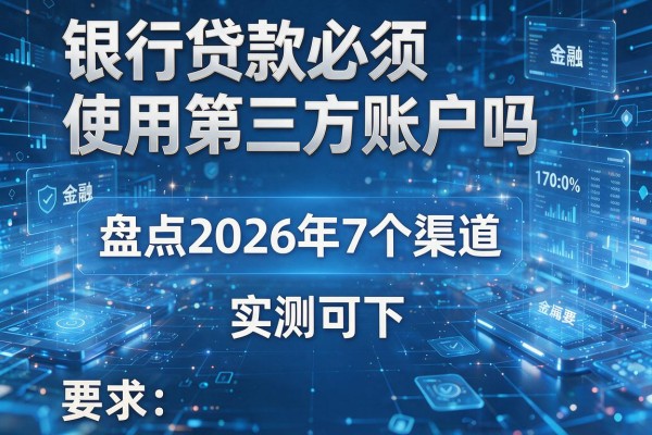银行贷款必须使用第三方账户吗 盘点2026年7个渠道 实测可下!