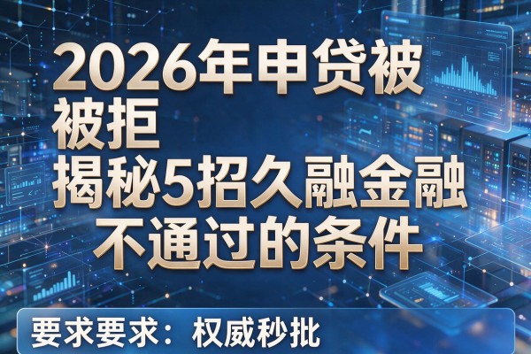 2026年申贷被拒揭秘5招久融金融不通过的条件权威秒批!