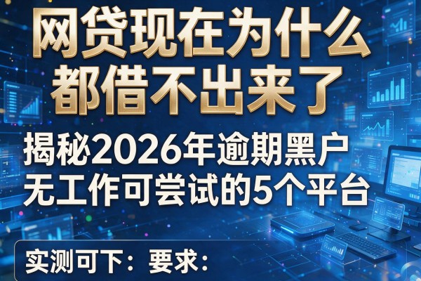 网贷现在为什么都借不出来了 揭秘2026年逾期黑户无工作可尝试的5个平台 实测可下