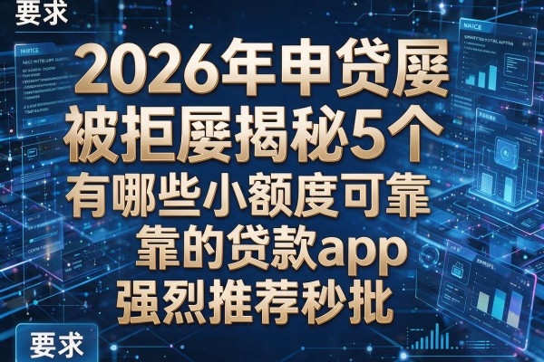 2026年申贷屡屡被拒揭秘5个有哪些小额度可靠的贷款app强烈推荐秒批!