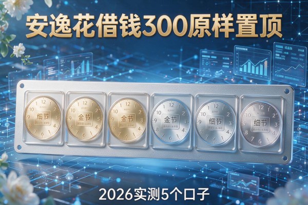 安逸花借钱300原样置顶 2026实测5个口子
