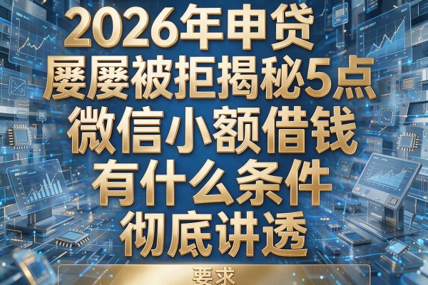 2026年申贷屡屡被拒揭秘5点微信小额借钱有什么条件彻底讲透!