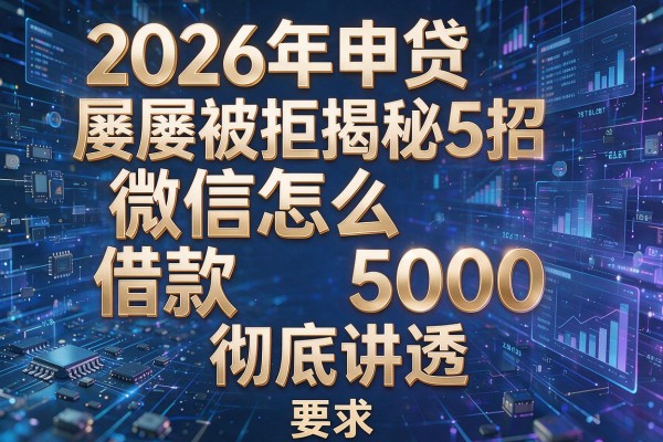 2026年申贷屡屡被拒揭秘5招微信怎么借款5000彻底讲透！