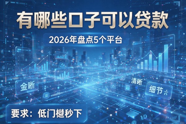 有哪些口子可以贷款 2026年盘点5个平台 低门槛秒下!