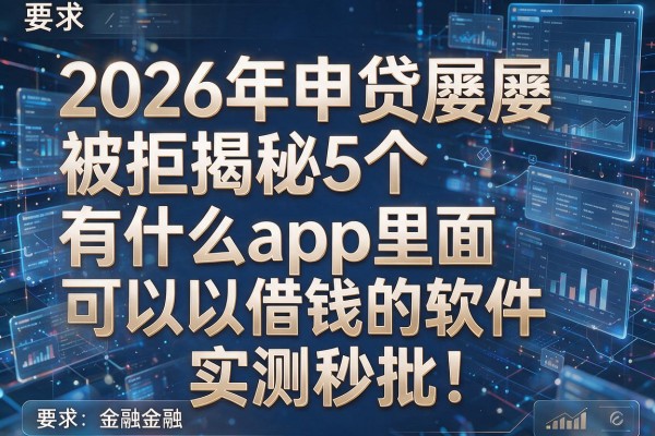 2026年申贷屡屡被拒揭秘5个有什么app里面可以借钱的软件实测秒批!