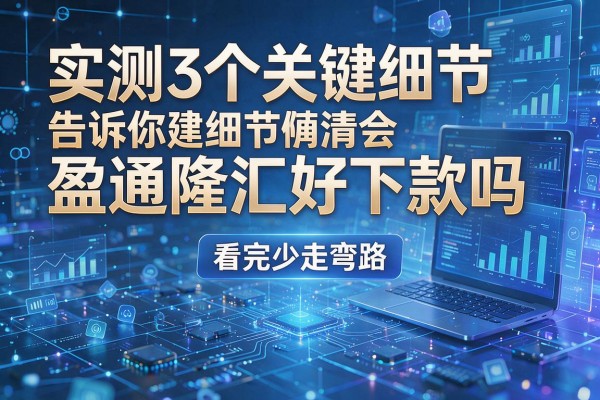 实测3个关键细节告诉你盈通隆汇好下款吗,看完少走弯路!