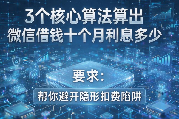 3个核心算法算出微信借钱十个月利息多少,帮你避开隐形扣费陷阱!