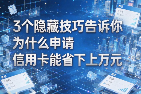 3个隐藏技巧告诉你为什么申请信用卡能省下上万元!