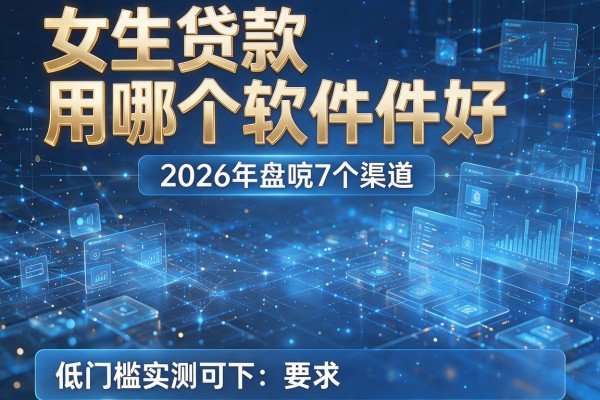 女生贷款用哪个软件好 2026年盘点7个渠道 低门槛实测可下!