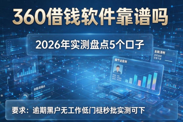360借钱软件靠谱吗 2026年实测盘点5个口子 逾期黑户无工作低门槛秒批实测可下!