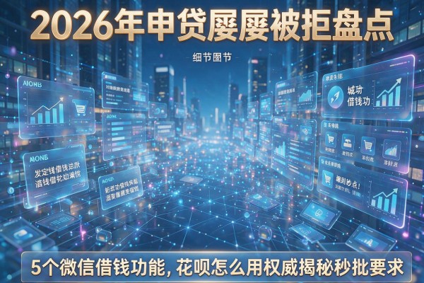 2026年申贷屡屡被拒盘点5个微信借钱功能花呗怎么用权威揭秘秒批！