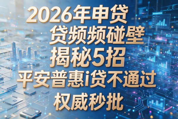 2026年申贷频频碰壁揭秘5招平安普惠i贷不通过权威秒批!