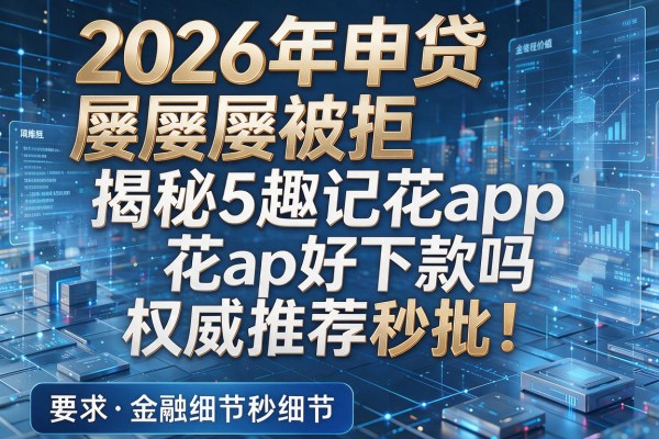2026年申贷屡屡被拒揭秘5趣记花app好下款吗权威推荐秒批！