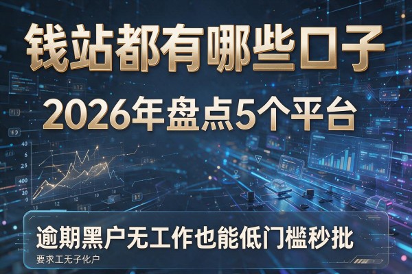钱站都有哪些口子 2026年盘点5个平台 逾期黑户无工作也能低门槛秒批
