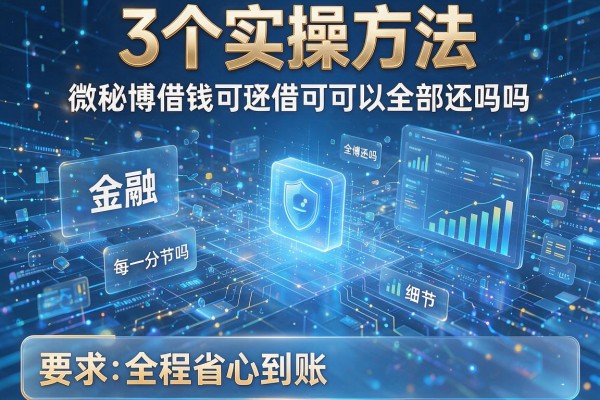 3个实操方法揭秘微博借钱可以全部还吗吗全程省心到账!