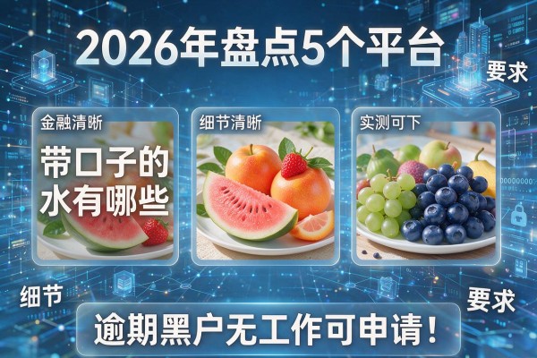 带口子的水果有哪些 2026年盘点5个平台 逾期黑户无工作可申请 实测可下