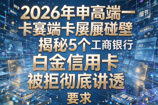 2026年申高端卡屡屡碰壁揭秘5个工商银行白金信用卡被拒彻底讲透!