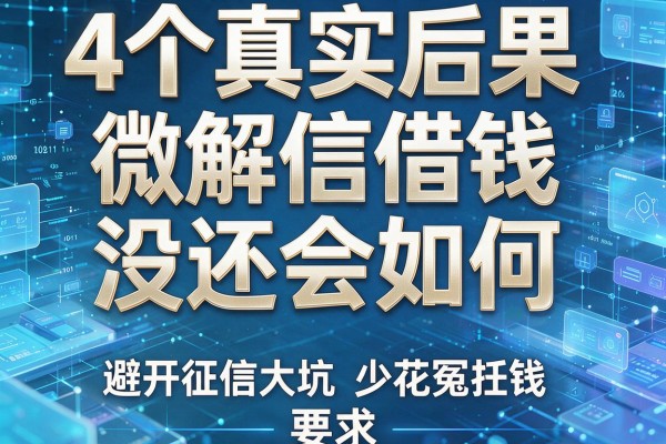 4个真实后果拆解微信借钱没还会如何,避开征信大坑少花冤枉钱!