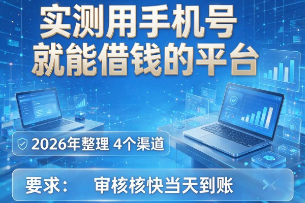 实测用手机号就能借钱的平台,2026年整理4个渠道审核快当天到账!