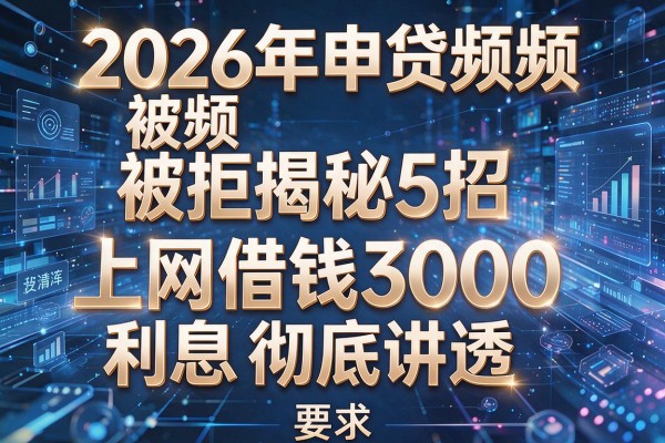 2026年申贷频频被拒揭秘5招上网借钱3000利息彻底讲透!